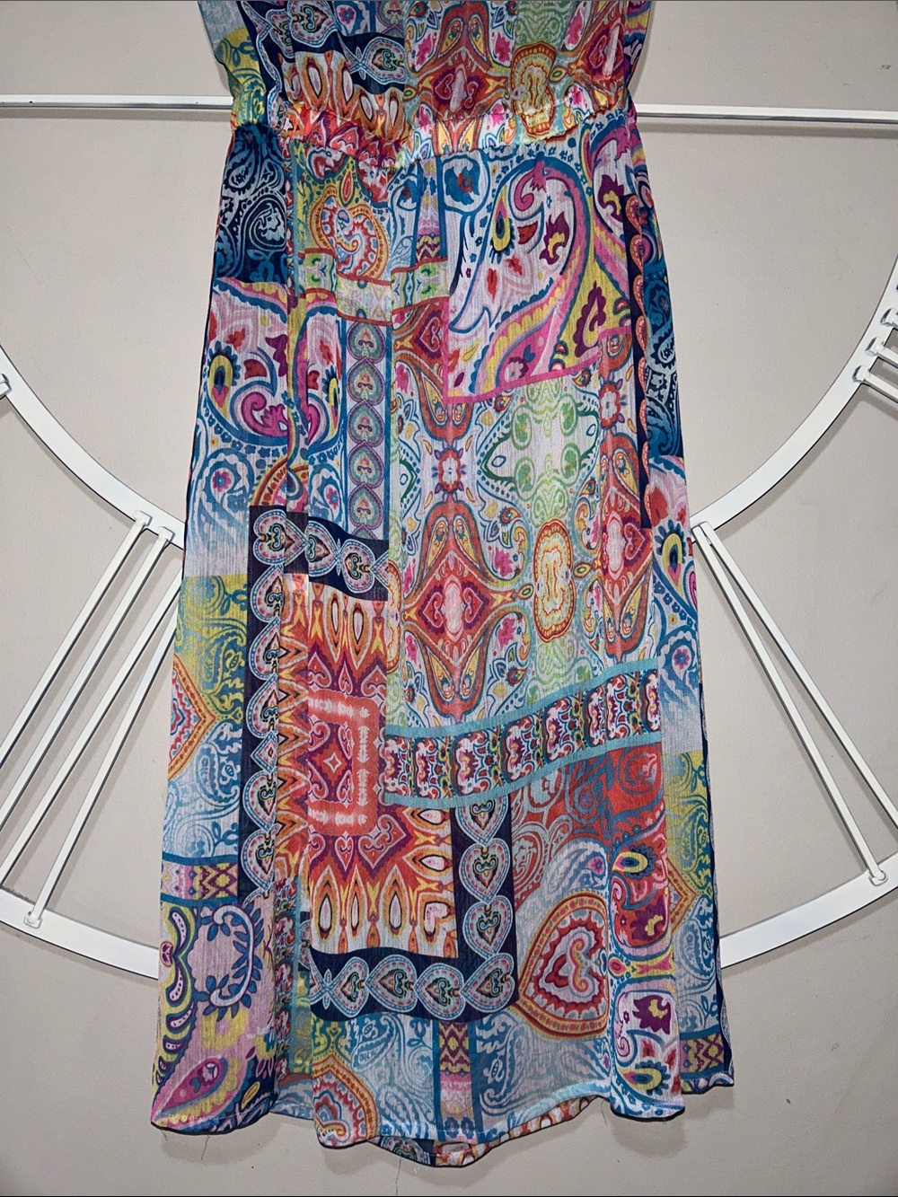 Into The Blue Ruffled Multicolor Strapless Swim Coverup Madi - Picture 3 of 9